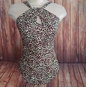 Miracle Brands One Piece Animal Print Swimsuit